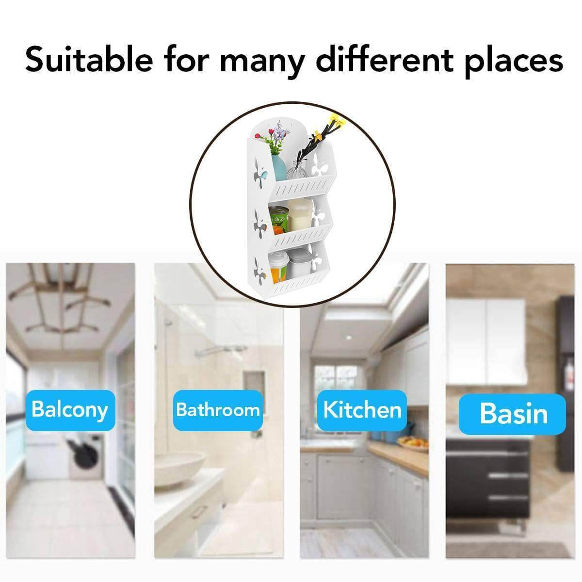 BowLift | Wall Mounted No-Drill Shelf Storage Organizer