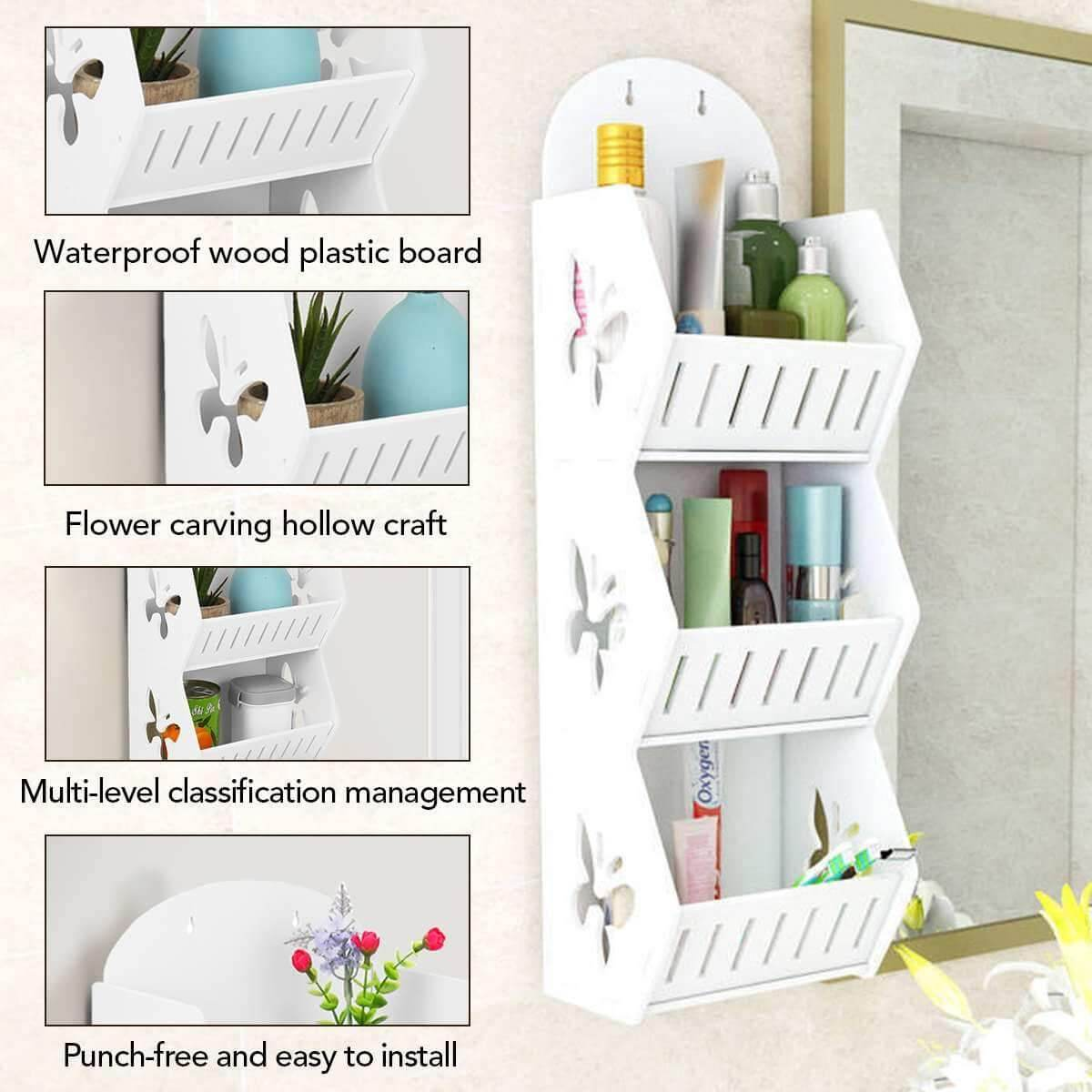 BowLift | Wall Mounted No-Drill Shelf Storage Organizer