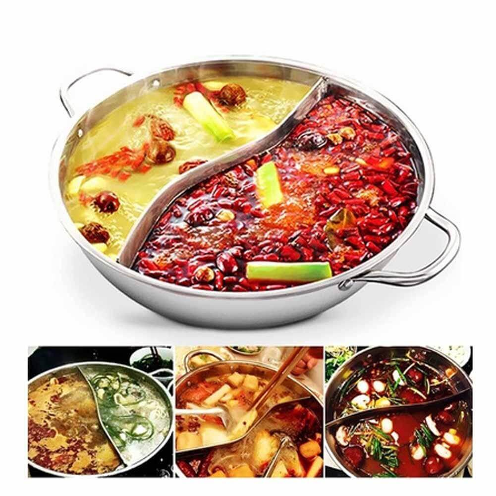 BowLift | Hot Pot Twin Split Stainless Steel Pan