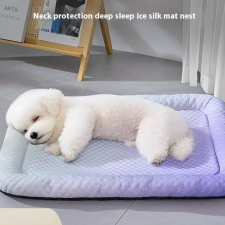 BowLift | Ice Silk Cooling Pet Bed for Dogs & Cats – Summer Comfort Nest