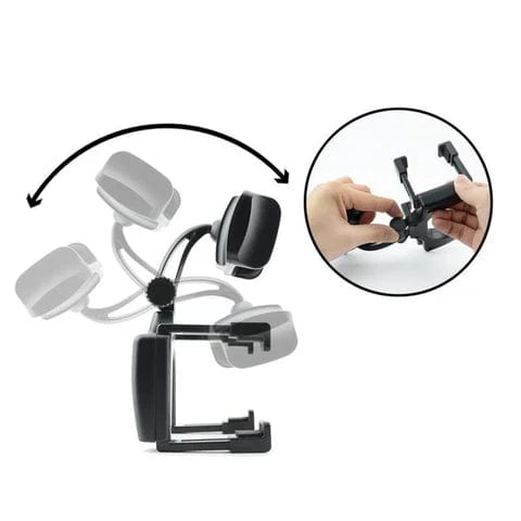 BowLift | Roadview – Rearview Mirror Phone Mount with 360° Rotation & Telescopic Arm