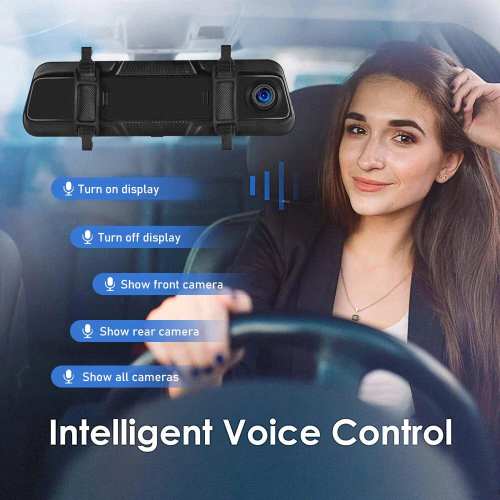 BowLift | Rearview Mirror Dash Cam 4K Front & Rear | CarPlay & Smart Driving Assistant