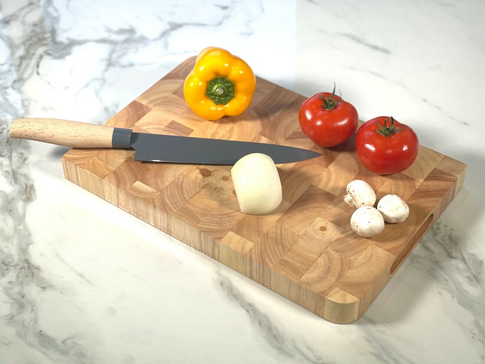 BowLift | CookCore Solid Wooden Cutting Board – With Juice Groove and Non-slip