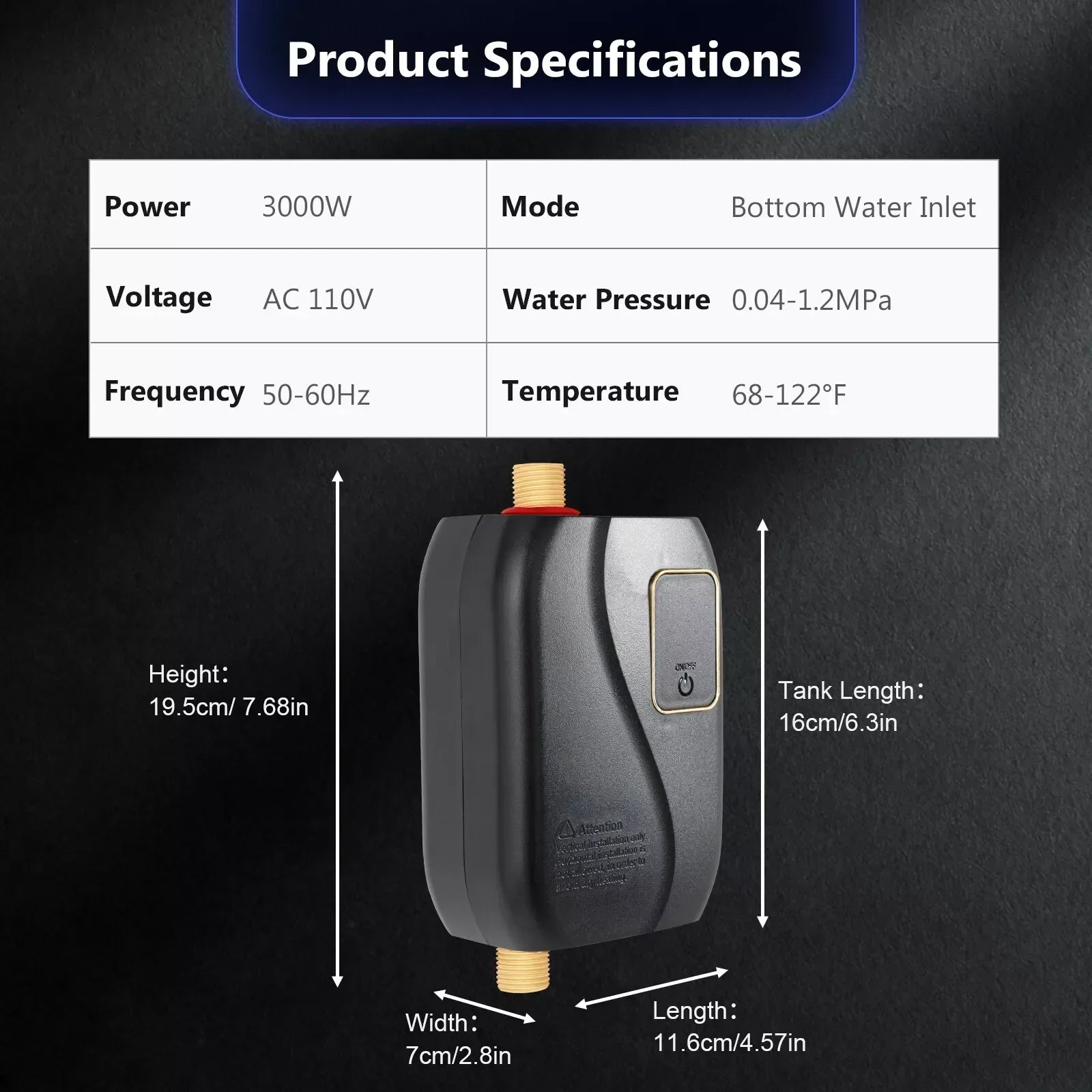 BowLift | Instant Tankless Water Heater – Compact, Energy-Efficient Hot Water On Demand