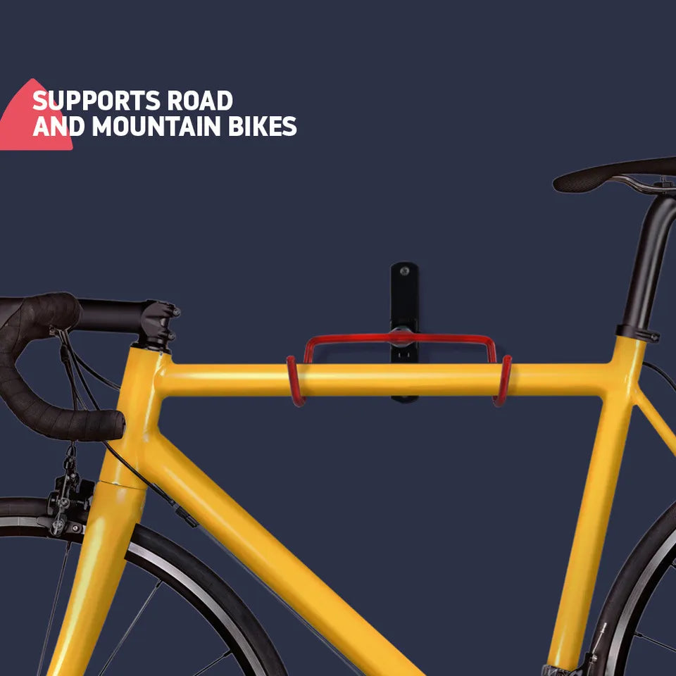 BowLift | Folding Bike Wall Hook – Space-Saving Bike Hook with Protective Hooks