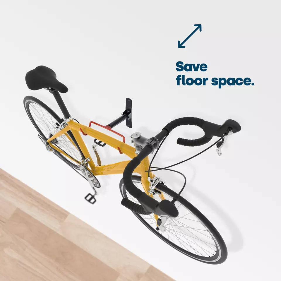 BowLift | Folding Bike Wall Hook – Space-Saving Bike Hook with Protective Hooks