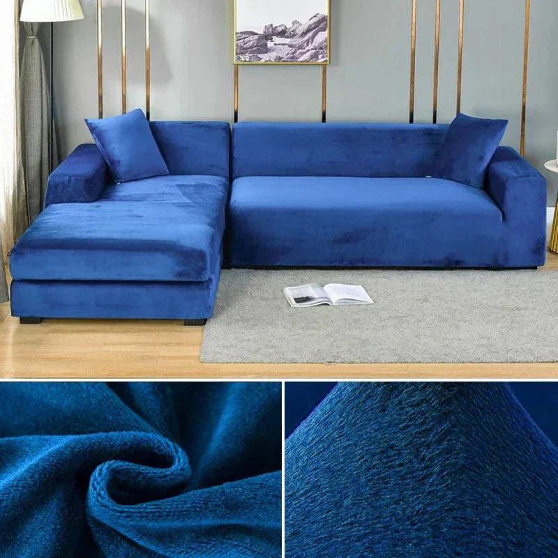 BowLift | Samtlux Velvet Sofa Cover – Elegant Stretch Fit for Luxurious Comfort and Protection