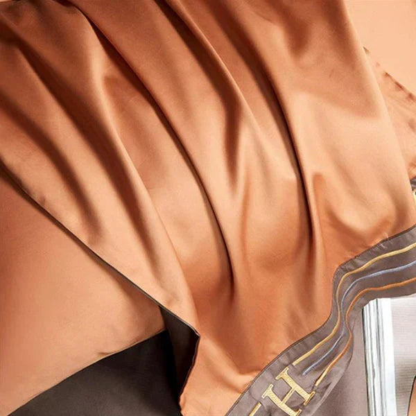 BowLift | Satin Cotton Embroidered Bedding Set - Luxora