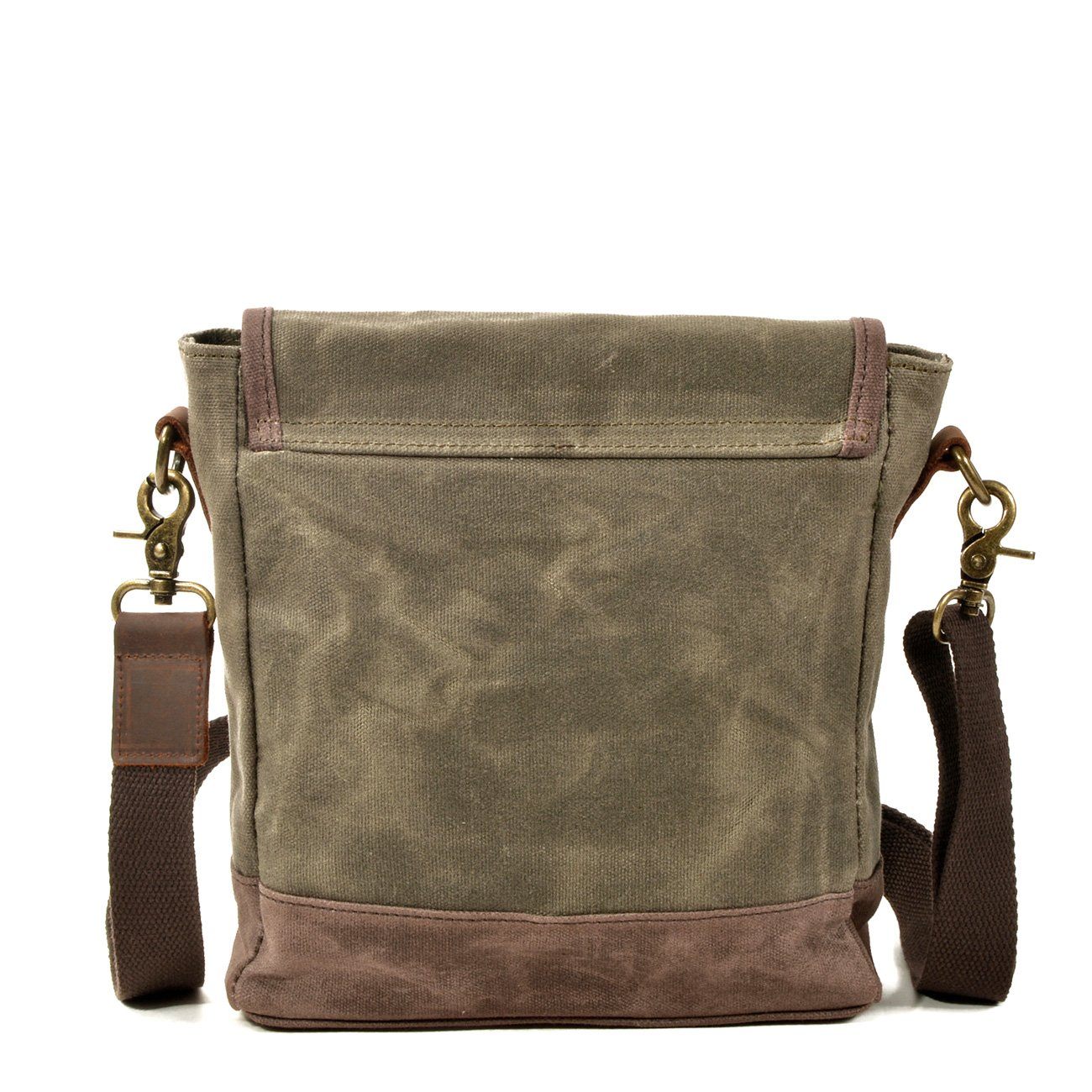 BowLift | HorizonPath - Compact Vintage Shoulder Bag - High-Quality Waxed Cotton and Full-Grain Leather