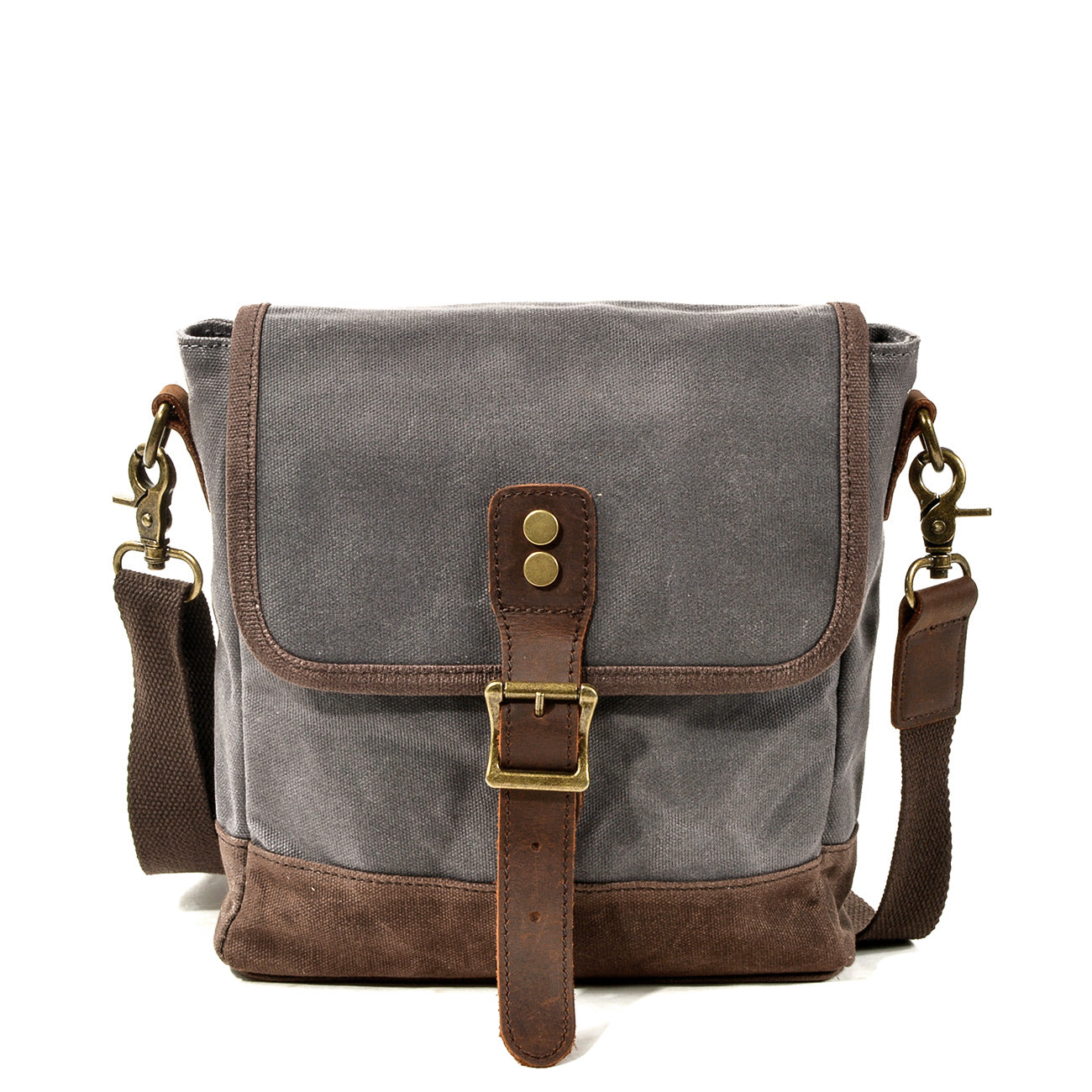 BowLift | HorizonPath - Compact Vintage Shoulder Bag - High-Quality Waxed Cotton and Full-Grain Leather