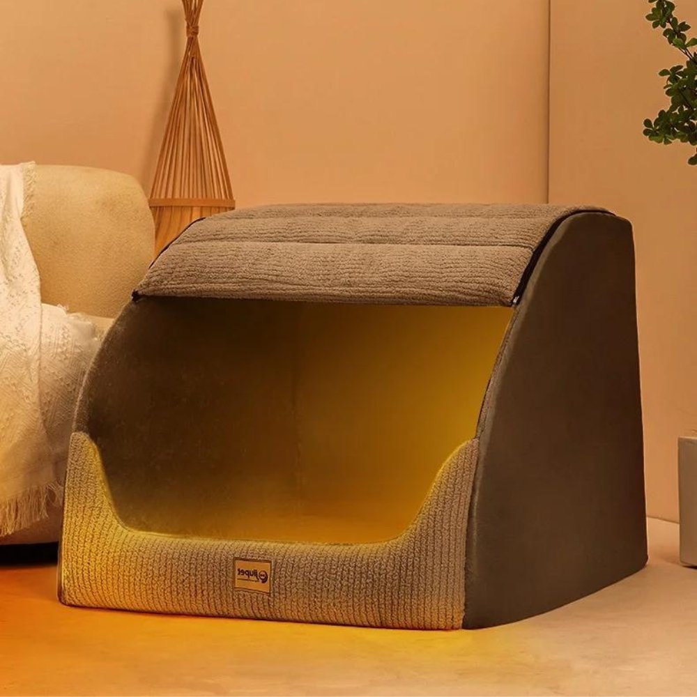 SnuggleHome • Cozy & Warm Enclosed Bed for Dogs - Dog Bed - BowLift