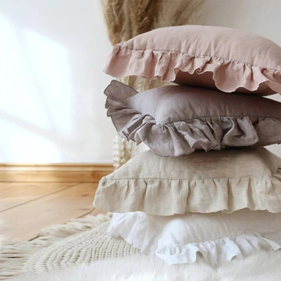 BowLift | Soft Linen Ruffle Pillowcase