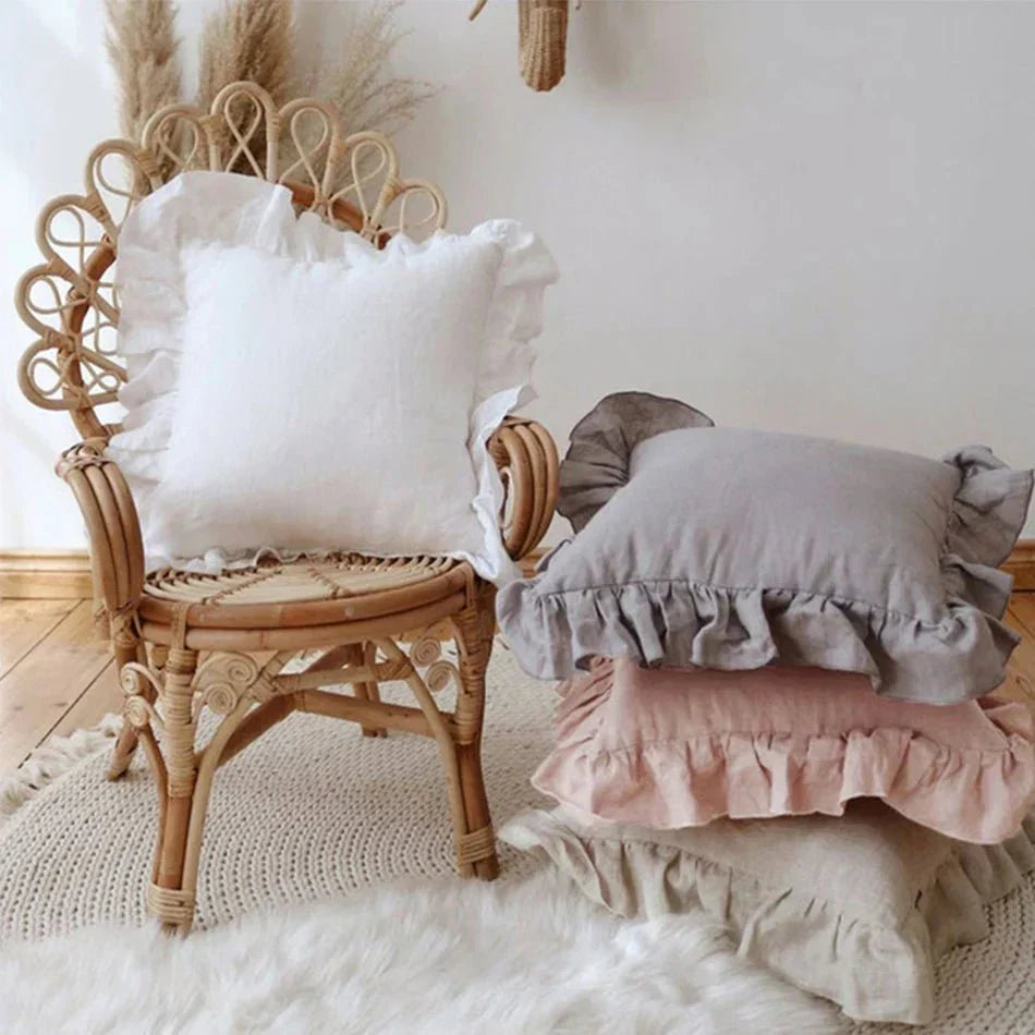 BowLift | Soft Linen Ruffle Pillowcase