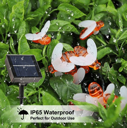 BowLift | Solar Honey Bee String Lights - Waterproof Lights for Garden, Christmas, Wedding, Party Outdoor Lighting