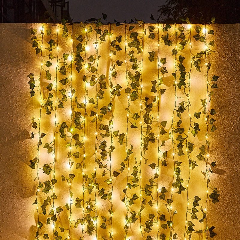 BowLift | IvyGlow Solar Light Chain Ivy | Waterproof | LED Mood Light for Garden & Balcony | Decor for Outdoor Areas