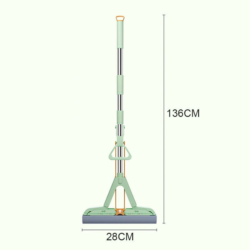 BowLift | Absorbent Folding Squeeze Sponge Mop with Brush