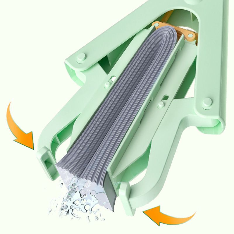 BowLift | Absorbent Folding Squeeze Sponge Mop with Brush