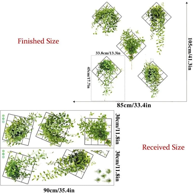 BowLift | 3D wall sticker with green plant