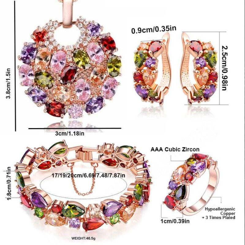 BowLift | Earrings, bracelets, necklaces or rings with colored zircon for women