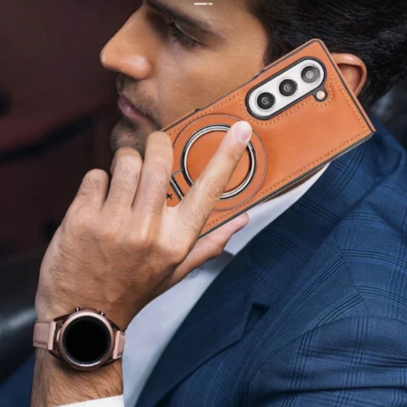 BowLift | Premium PU leather magnetic case with stand for Samsung Fold 3/4/5/6