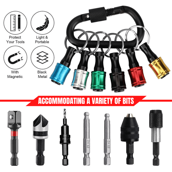 BowLift | 1/4" hex screwdriver bit holder key rings