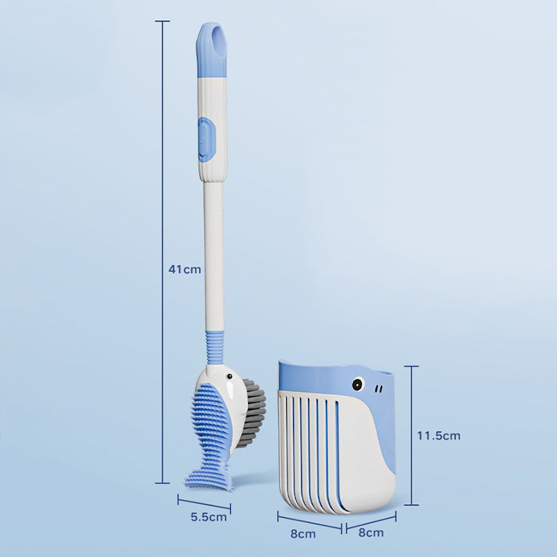 BowLift | Wall-mounted suction cup toilet brush set