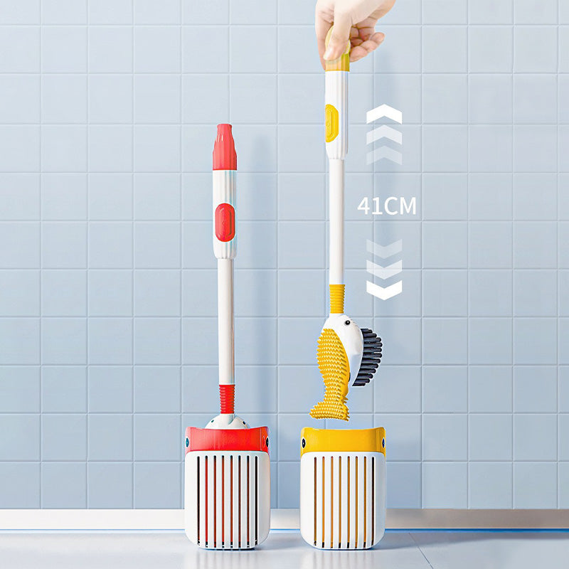 BowLift | Wall-mounted suction cup toilet brush set