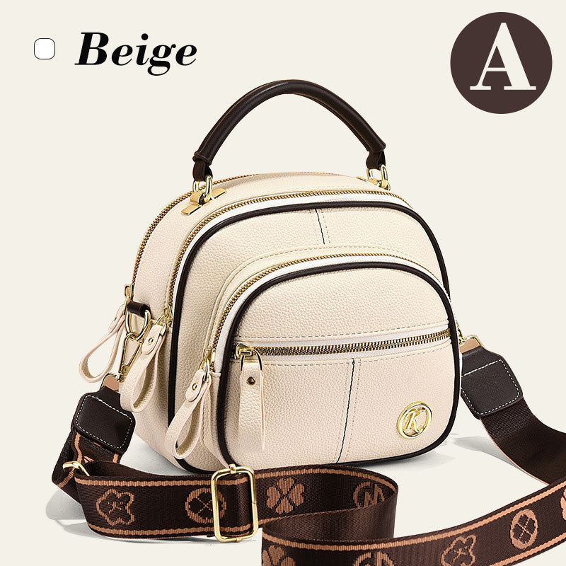 BowLift | Classic multi-room adjustable wide strap PU leather crossbody bag