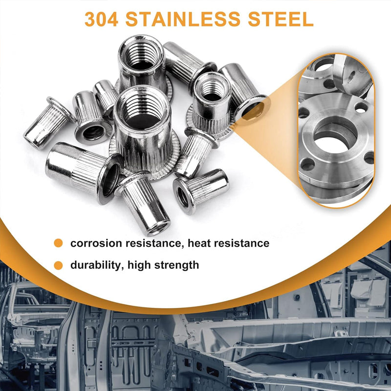 BowLift | Set with hex nuts with flat head and insert pins