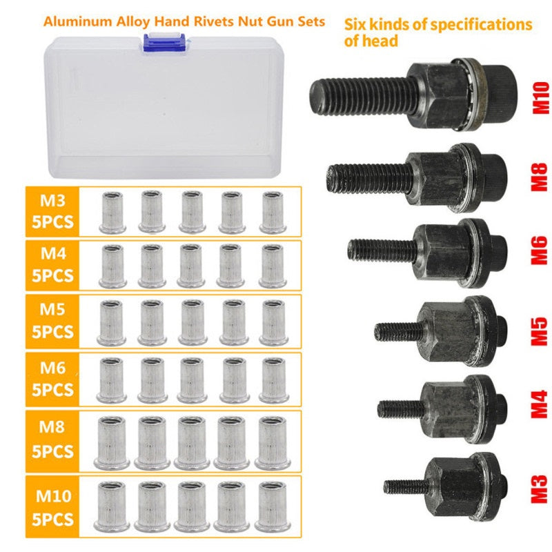 BowLift | Set with hex nuts with flat head and insert pins