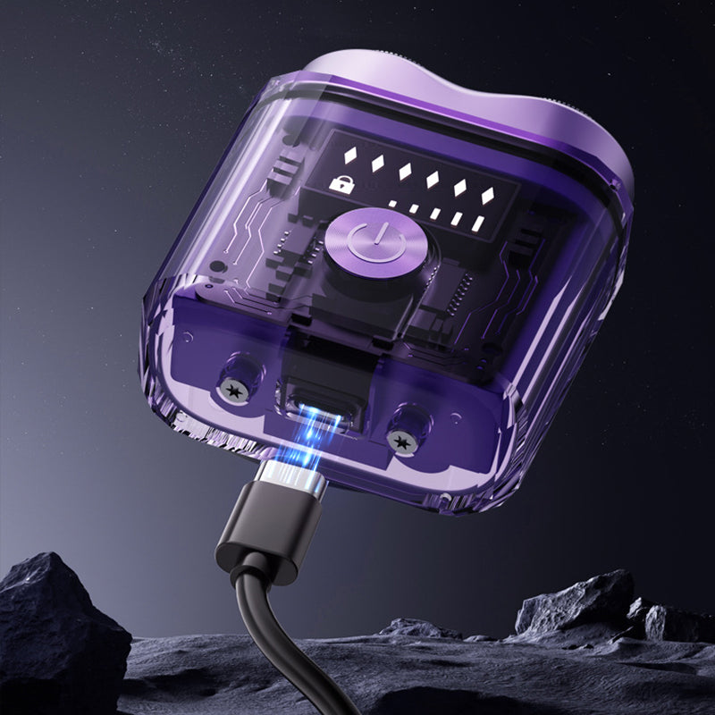 BowLift | Futuristic transparent mini electric smooth shaver