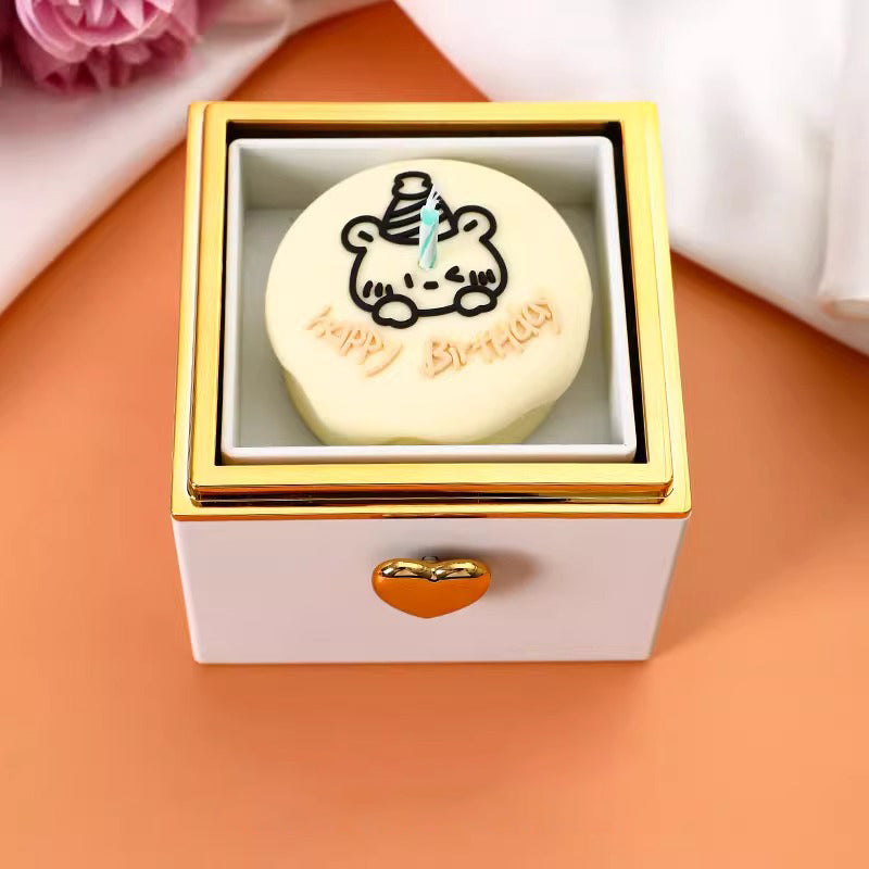 BowLift | Creative sweet bear cake rotating ring box
