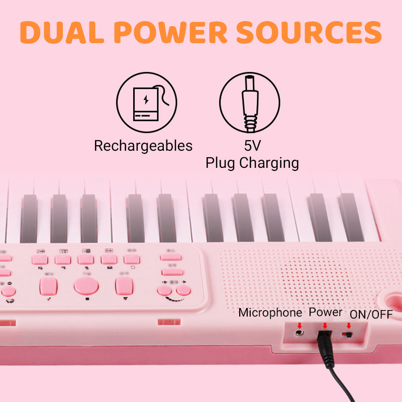 BowLift | 37-key piano keyboard for children with microphone