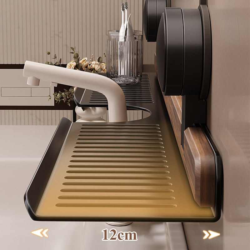 BowLift | Shelf with suction cups in walnut