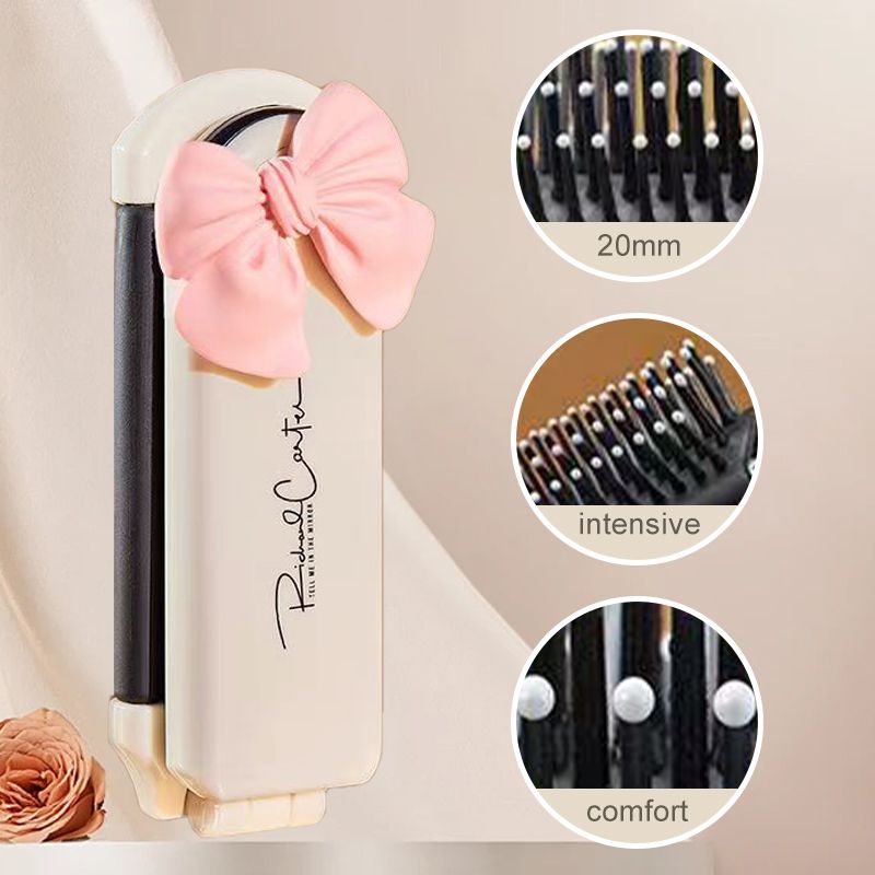 BowLift | Portable mini air cushion comb with removable mirror