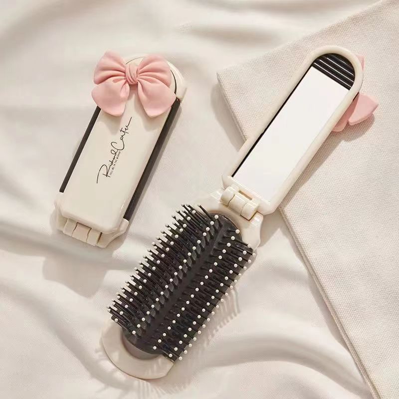 BowLift | Portable mini air cushion comb with removable mirror