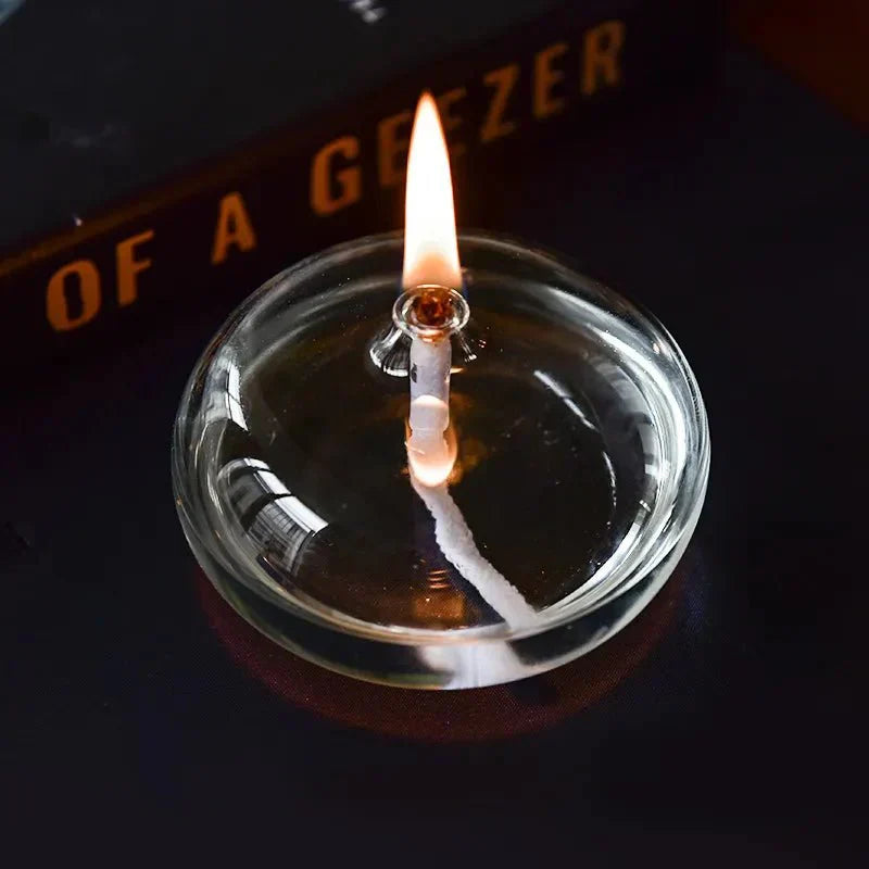 BowLift | Transparent Oil Lamp Made of Glass as Candle Holder