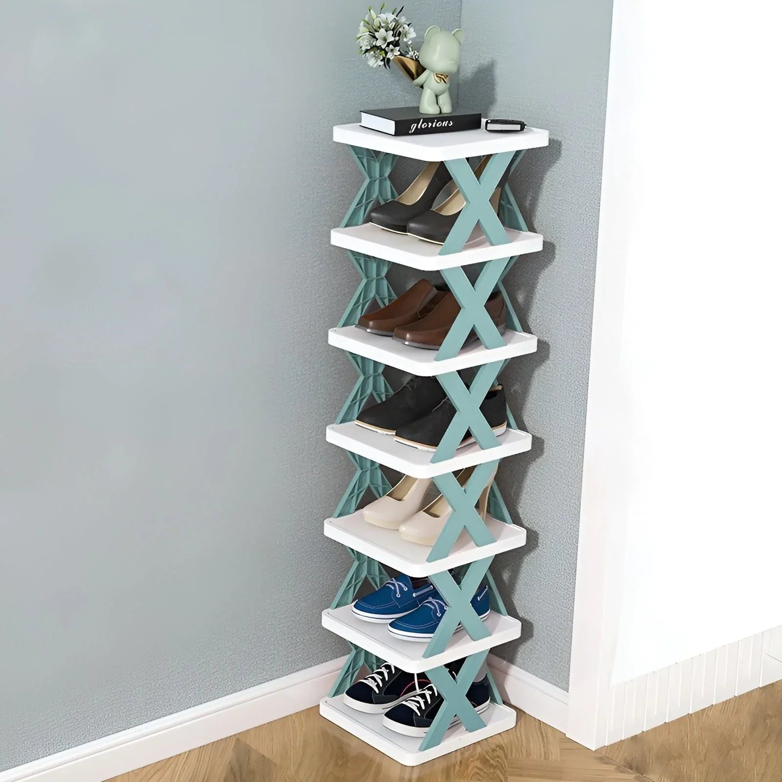 BowLift | Multifunctional and Foldable Shoe Rack for Space-Saving Storage