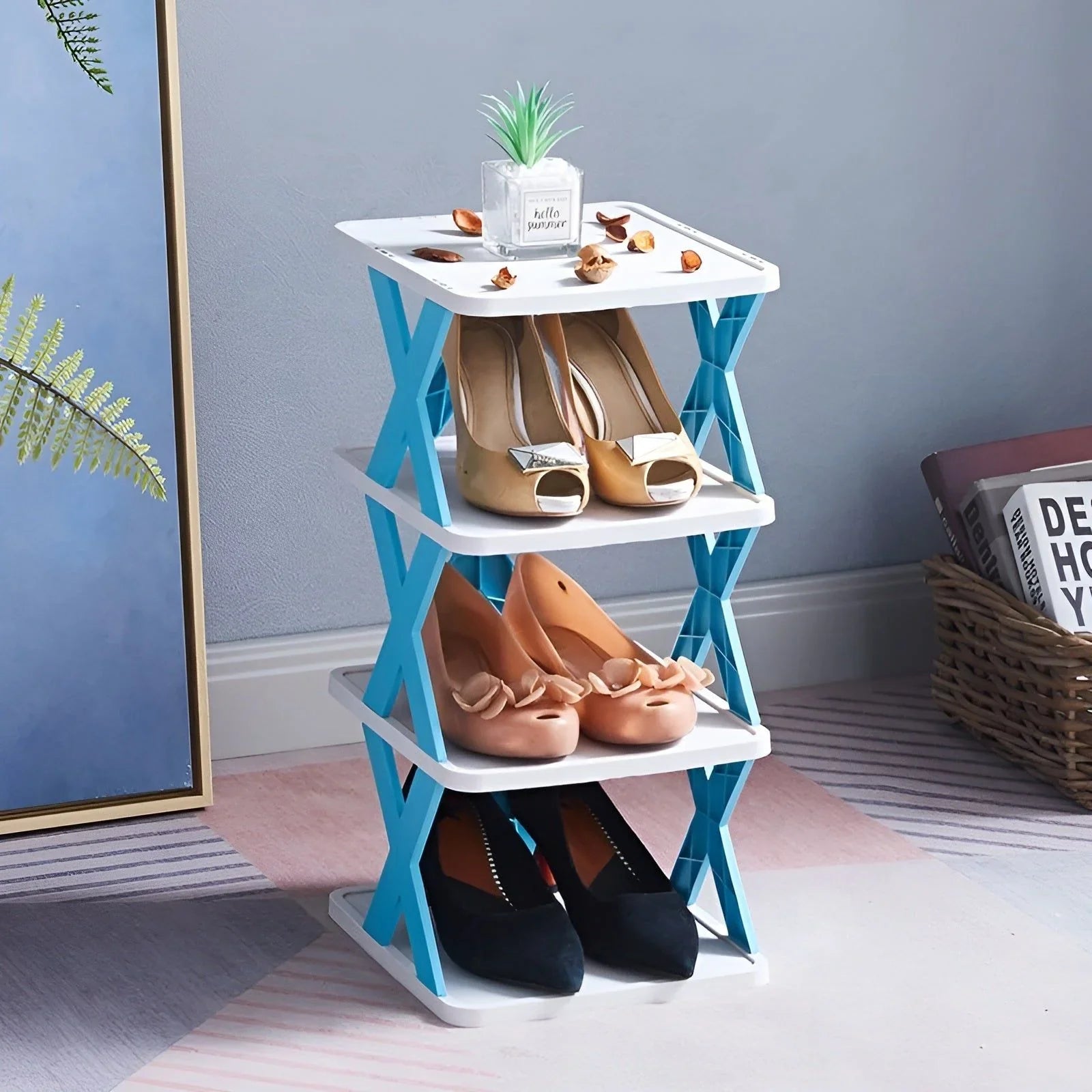 BowLift | Multifunctional and Foldable Shoe Rack for Space-Saving Storage