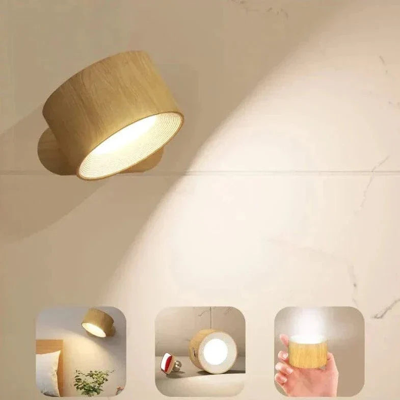 BowLift | Battery Operated Wall Light | Rechargeable, 360° Adjustable & Wireless for Bedrooms, Hallways & Reading Corners