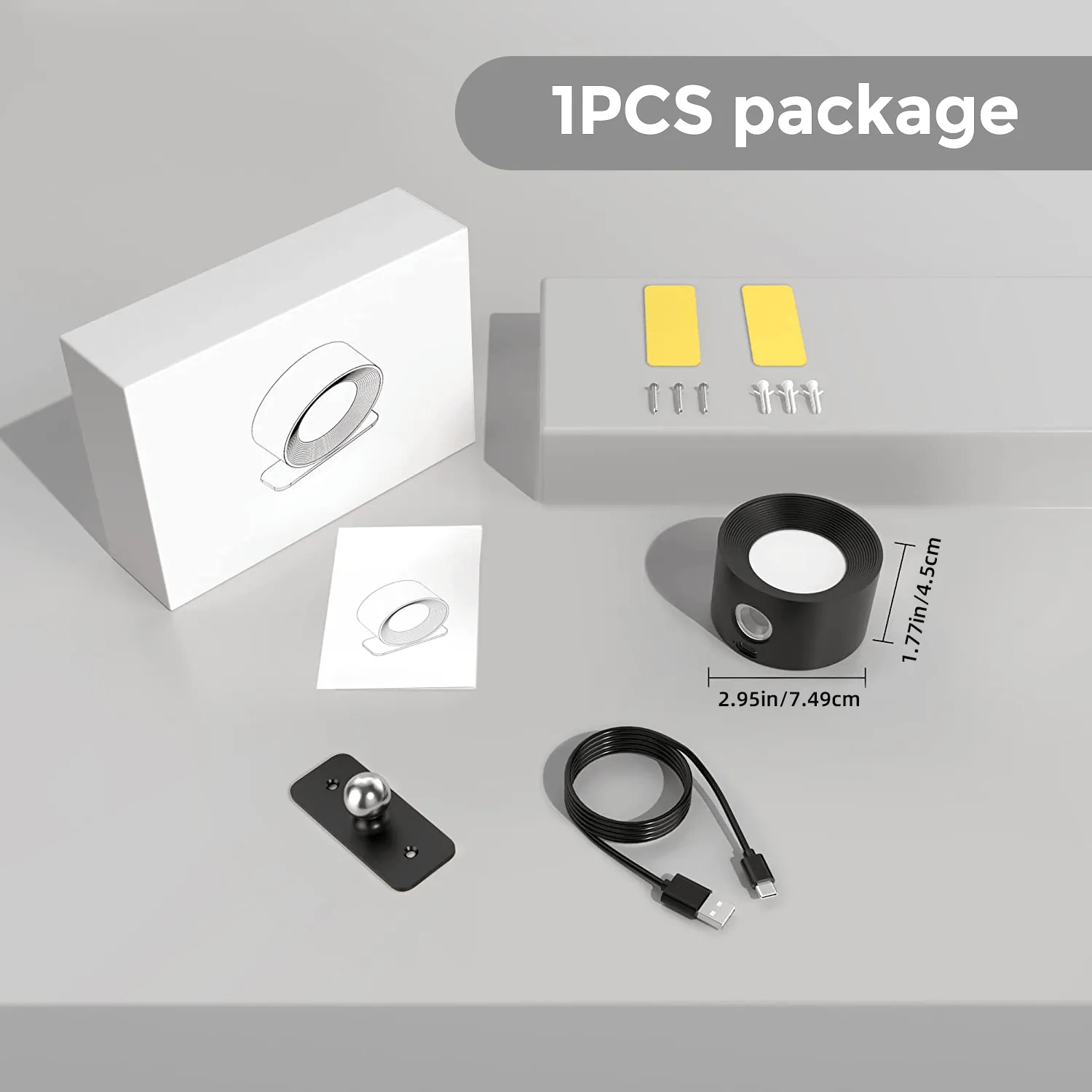 BowLift | Battery Operated Wall Light | Rechargeable, 360° Adjustable & Wireless for Bedrooms, Hallways & Reading Corners