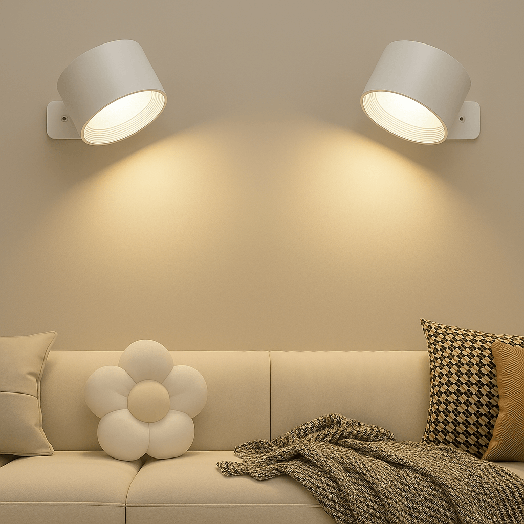 BowLift | Battery Operated Wall Light | Rechargeable, 360° Adjustable & Wireless for Bedrooms, Hallways & Reading Corners