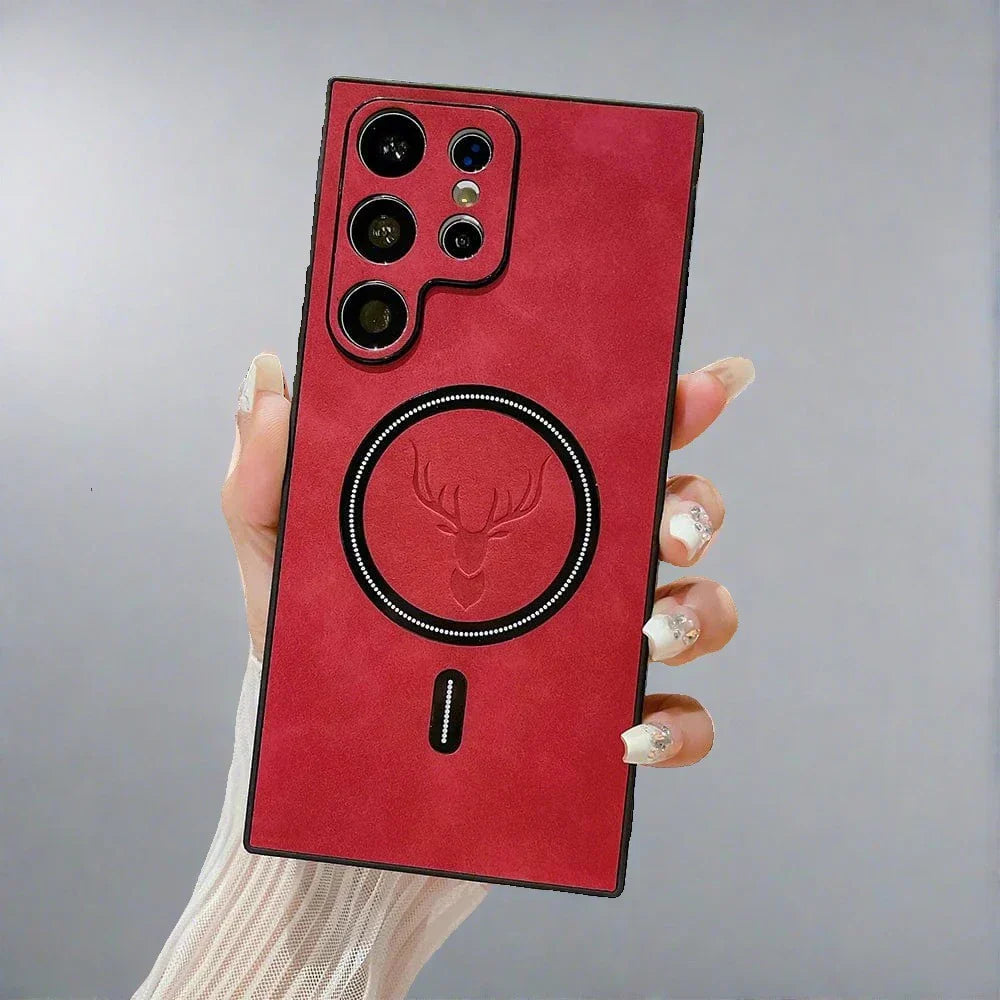 BowLift | Leather Case for Samsung Phone | Magnetic Wireless Charging Case