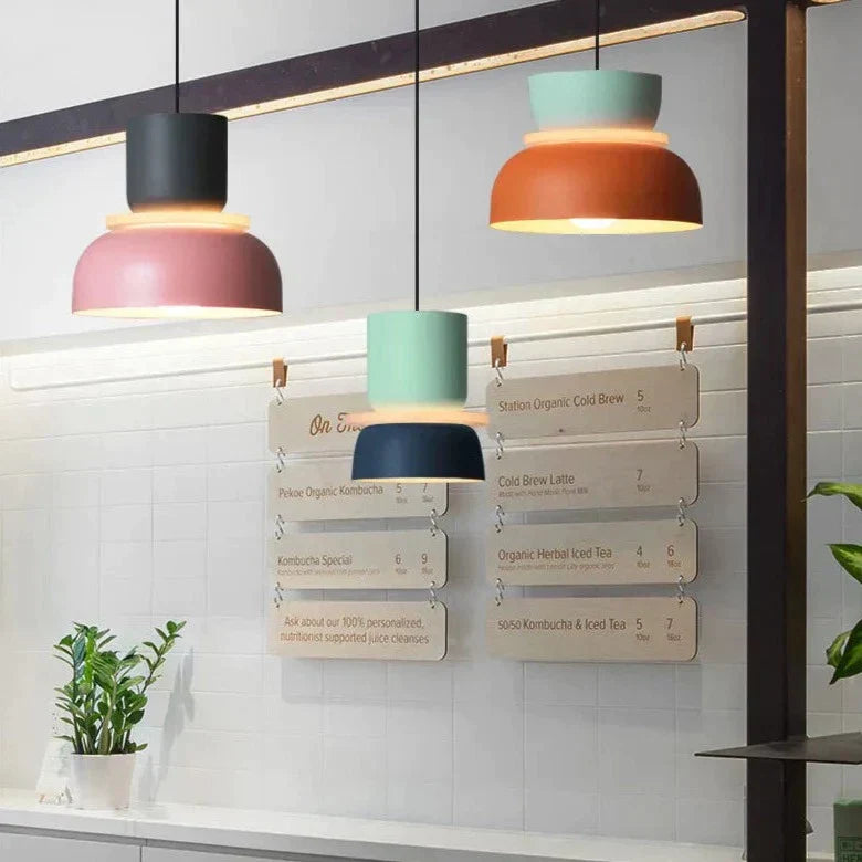 BowLift | LuminaGlow - Modern Pendant Light in Scandinavian Macaron Style
