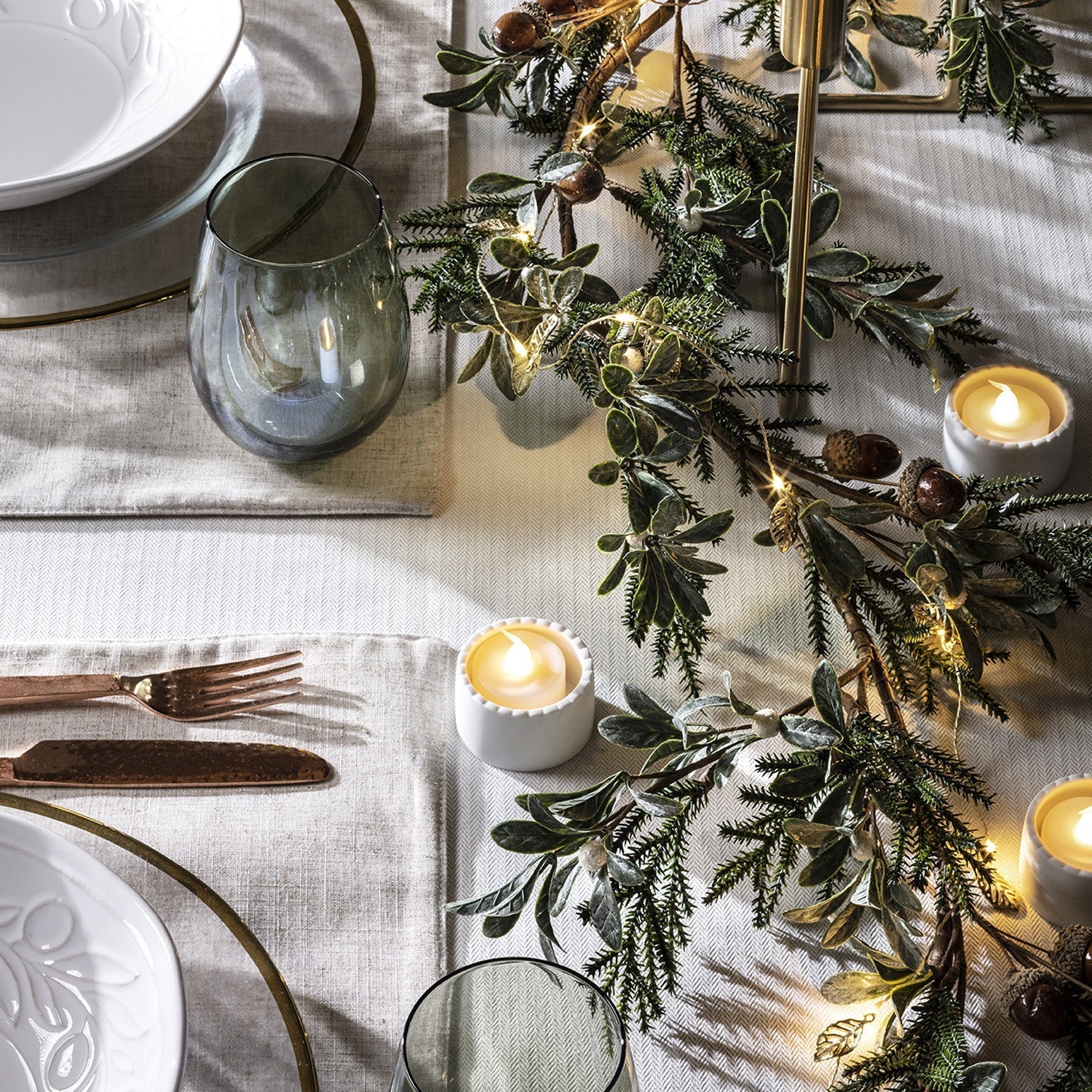 BowLift | Christmas Decorations Gold Leaf String Lights