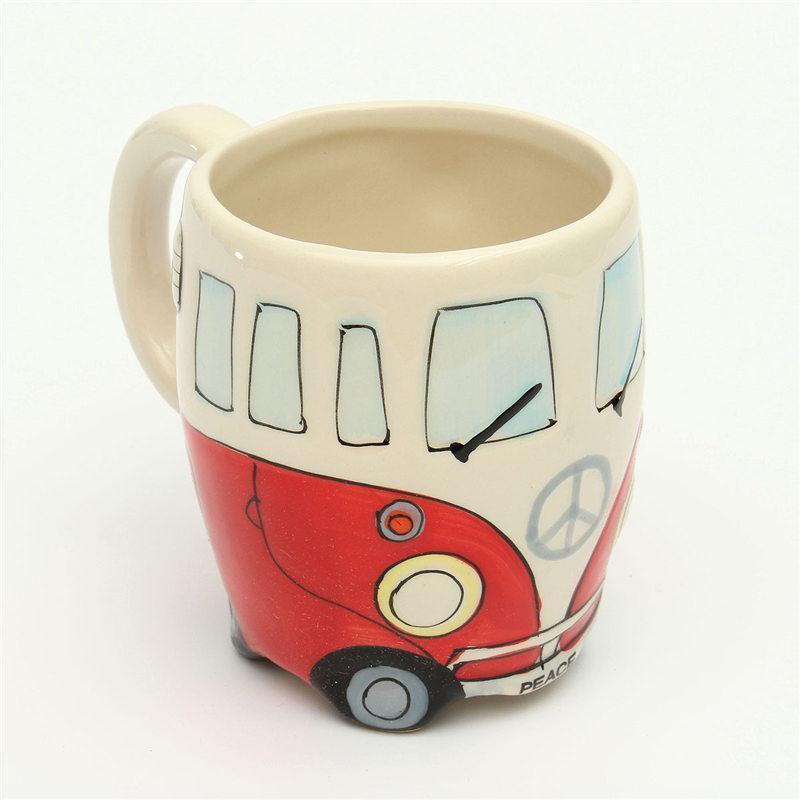 BowLift | GroovyCup Camperbus Mug – Retro Ceramic Coffee Mug 330ml