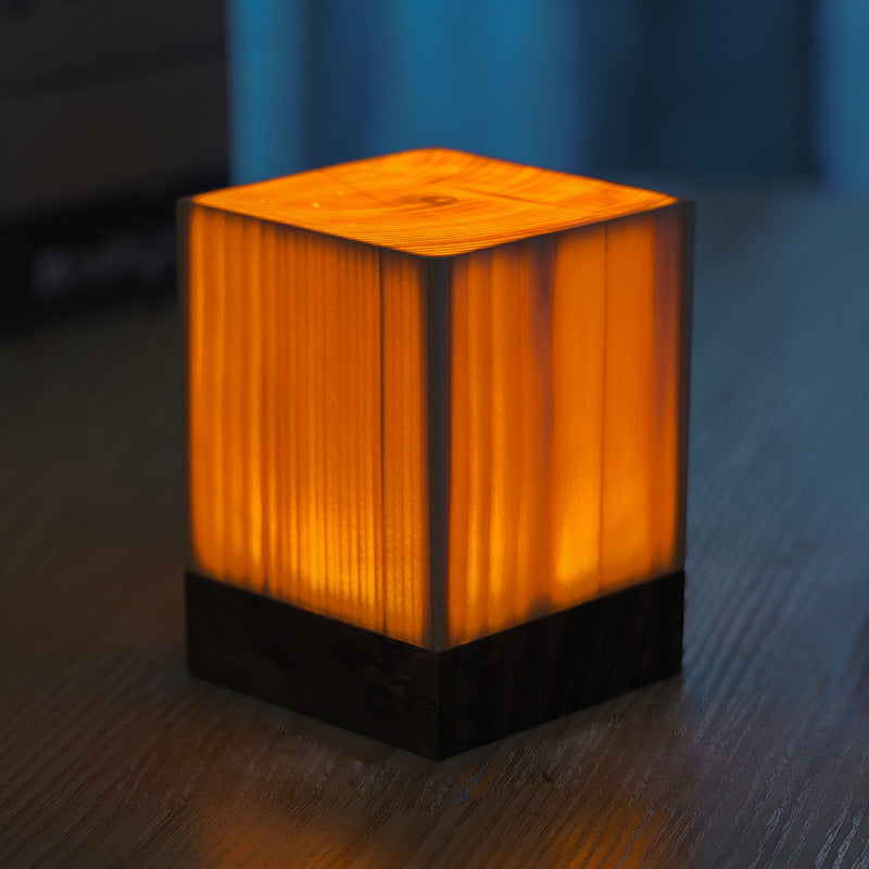 BowLift | Table Lamp with Touch Control Wood Finish