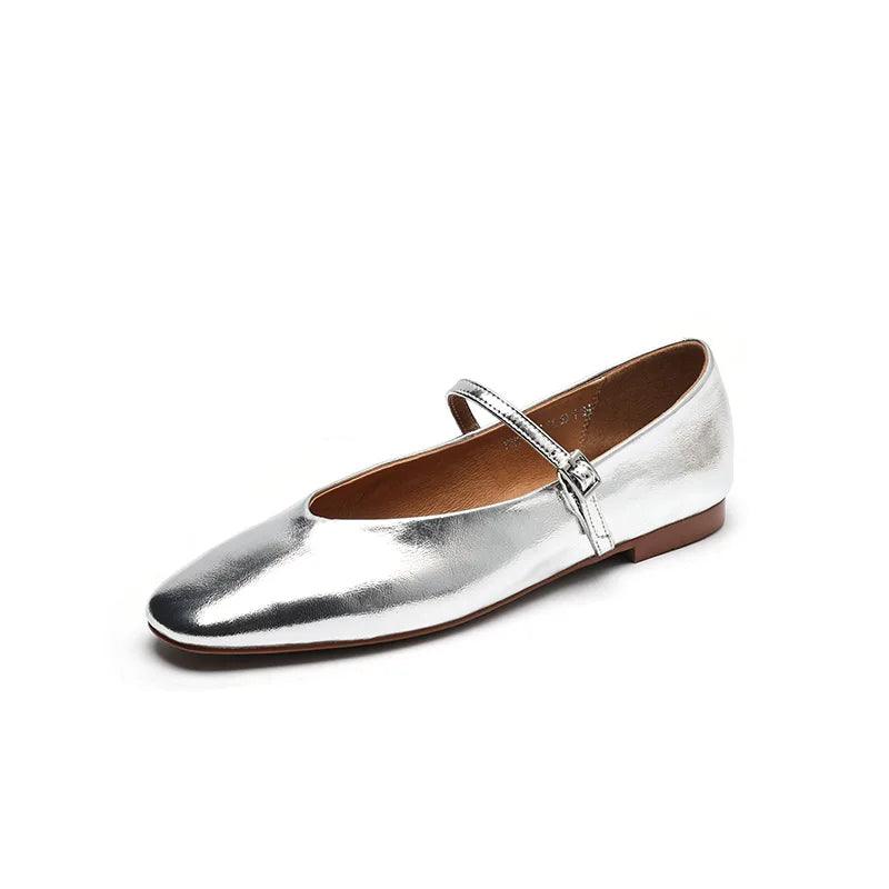 BowLift | Casual shoes: Distinctive comfortable ballerinas - Leather retro style - TSS158