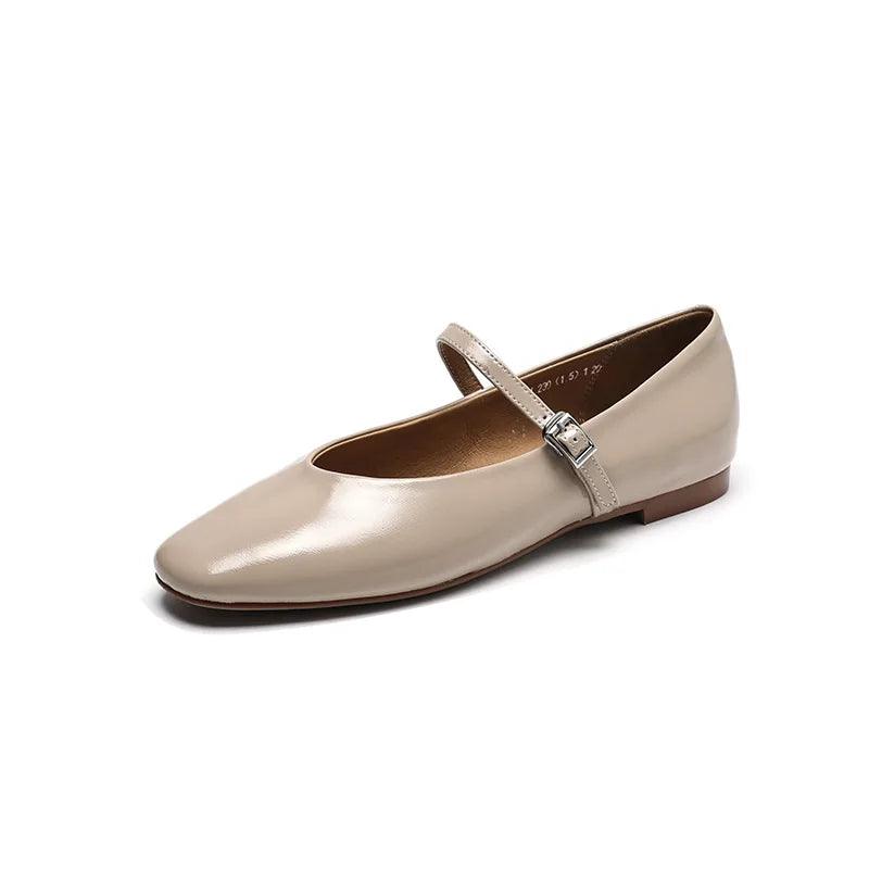 BowLift | Casual shoes: Distinctive comfortable ballerinas - Leather retro style - TSS158
