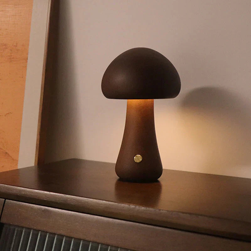 BowLift | Wooden Mushroom LED Night Light - GlowShroom